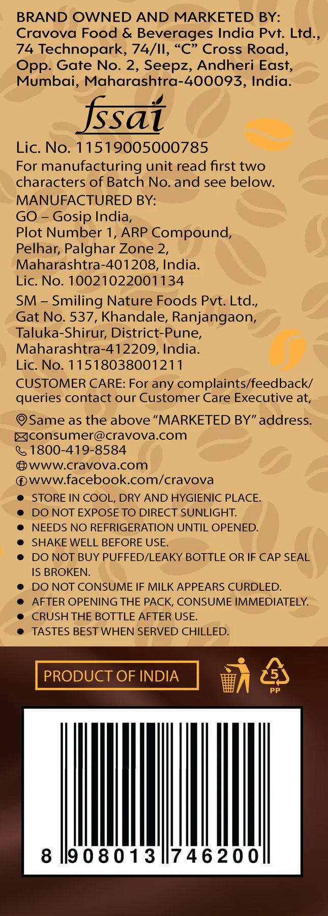 Cravova Frappe Cold Coffee - 200 ML