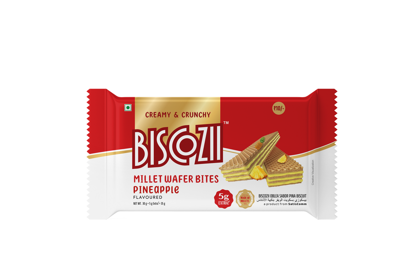 Biscozii Pineapple Millet Bites - 35 GMS
