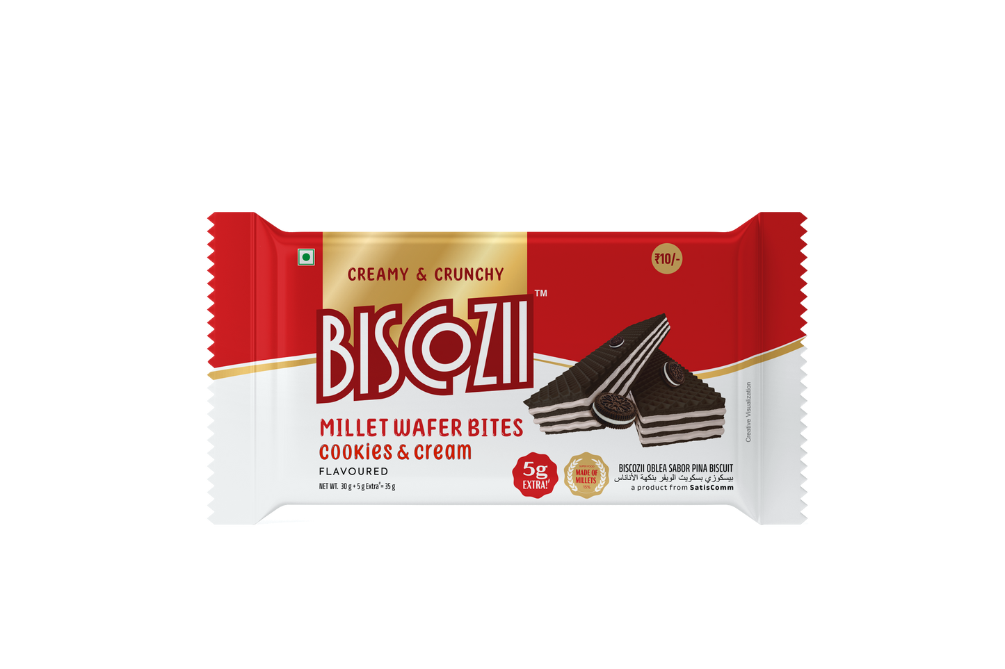 Biscozii Cookies & Cream Millet Bites - 35 GMS