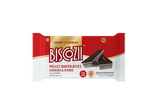 Biscozii Cookies & Cream Millet Bites - 35 GMS