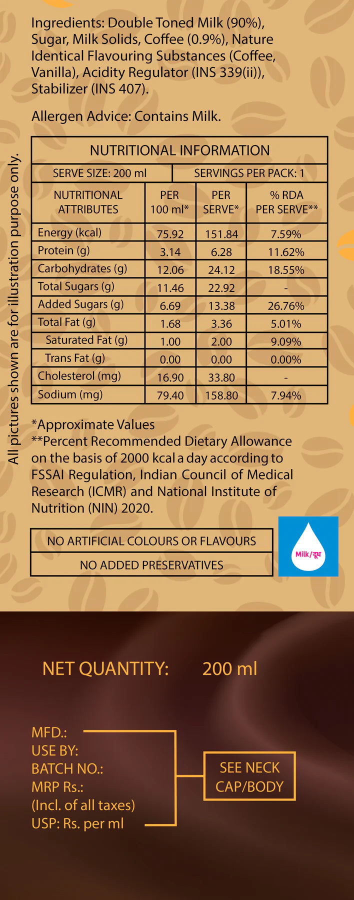 Cravova Frappe Cold Coffee - 200 ML