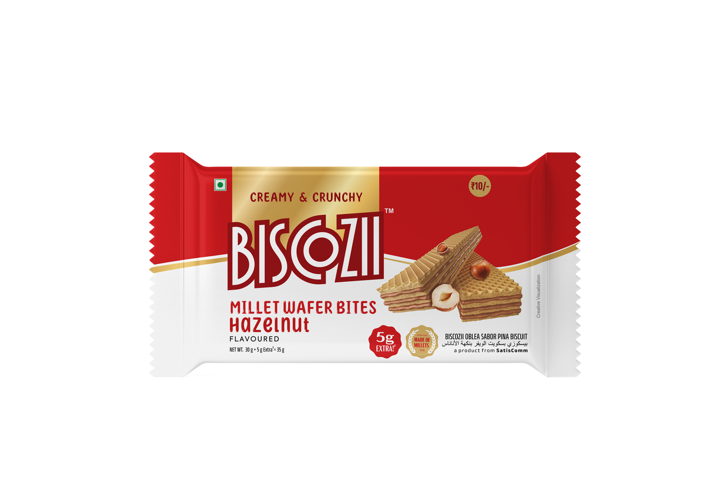 Biscozii Hazelnut Millet Bites - 35 GMS
