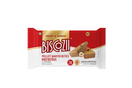 Biscozii Hazelnut Millet Bites - 35 GMS