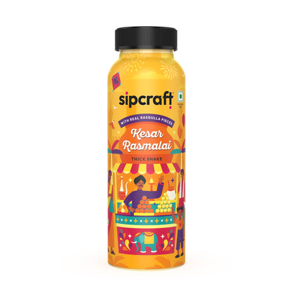 Sipcraft Kesar Rasmalai Thick Shake - 200 ML