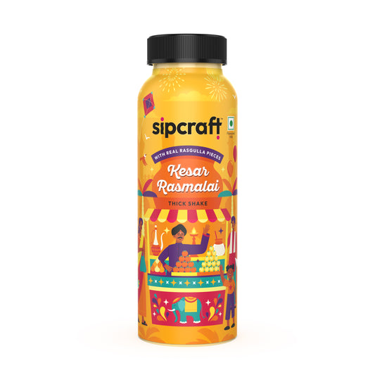 Sipcraft Kesar Rasmalai Thick Shake - 200 ML