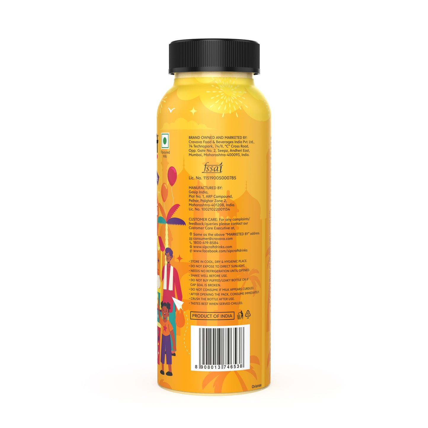 Sipcraft Kesar Rasmalai Thick Shake - 200 ML