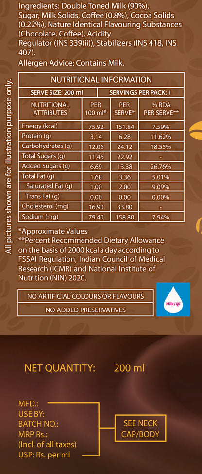 Cravova Mocha Cold Coffee - 200 ML