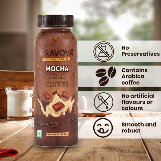 Cravova Mocha Cold Coffee - 200 ML